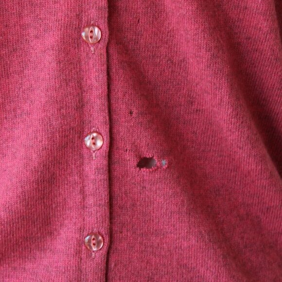 Vintage 1960s Sweater, Pink Cashmere Cardigan by Ballantyne, Size 36, Scotland - Picture 3 of 10